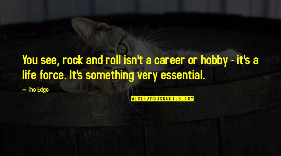 Helgen Quotes By The Edge: You see, rock and roll isn't a career