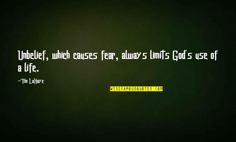 Helgenberger Northwestern Quotes By Tim LaHaye: Unbelief, which causes fear, always limits God's use