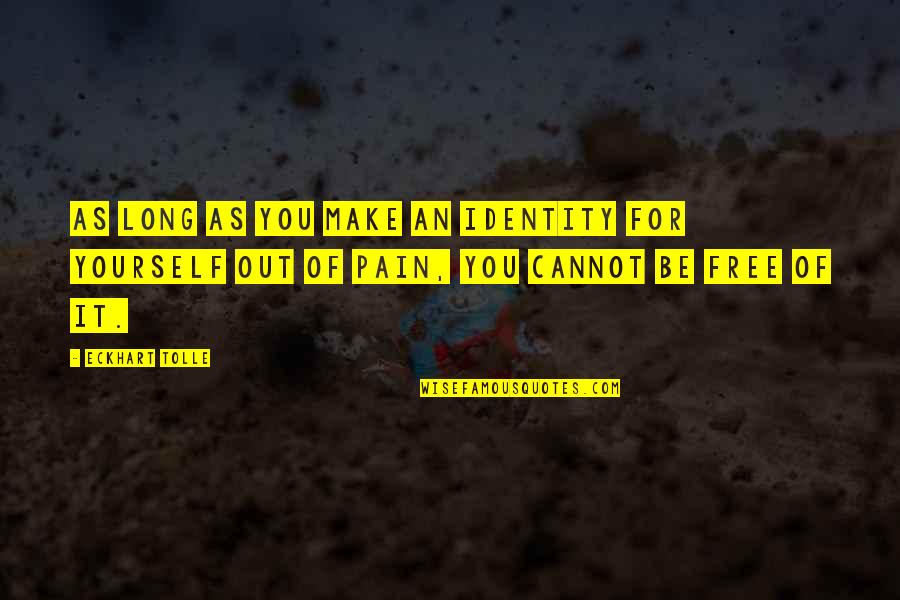 Heligan Caravan Quotes By Eckhart Tolle: As long as you make an identity for