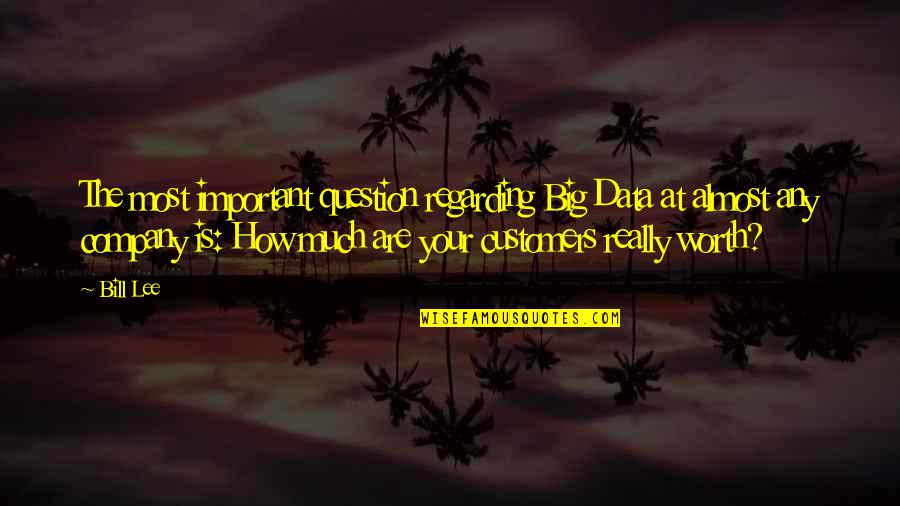 Heljarchen Quotes By Bill Lee: The most important question regarding Big Data at Heljarchen Quotes By Bill Lee: The most important question regarding Big Data at