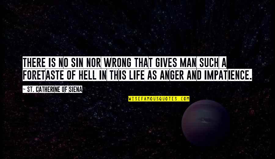Hell Life Quotes By St. Catherine Of Siena: There is no sin nor wrong that gives