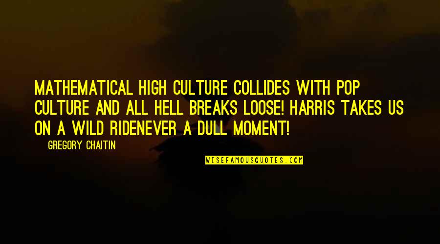 Hell Of A Ride Quotes By Gregory Chaitin: Mathematical high culture collides with pop culture and