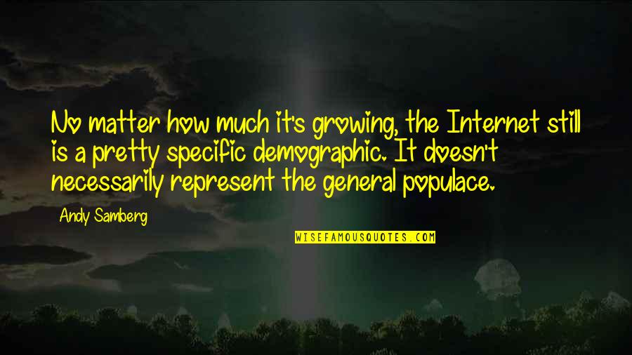 Hellbenders Quotes By Andy Samberg: No matter how much it's growing, the Internet