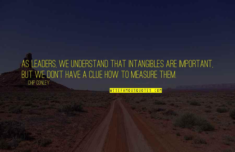 Hellblade Dillion Quotes By Chip Conley: As leaders, we understand that intangibles are important, Hellblade Dillion Quotes By Chip Conley: As leaders, we understand that intangibles are important,