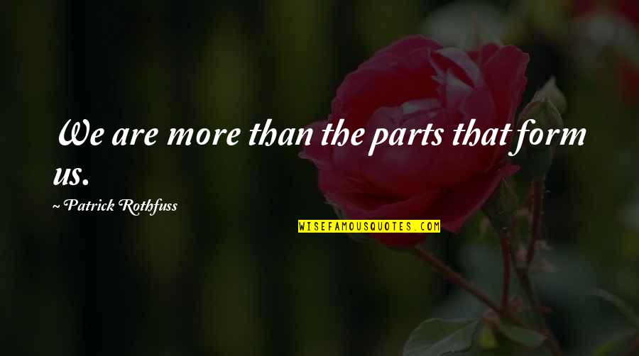Hellens Manor Quotes By Patrick Rothfuss: We are more than the parts that form