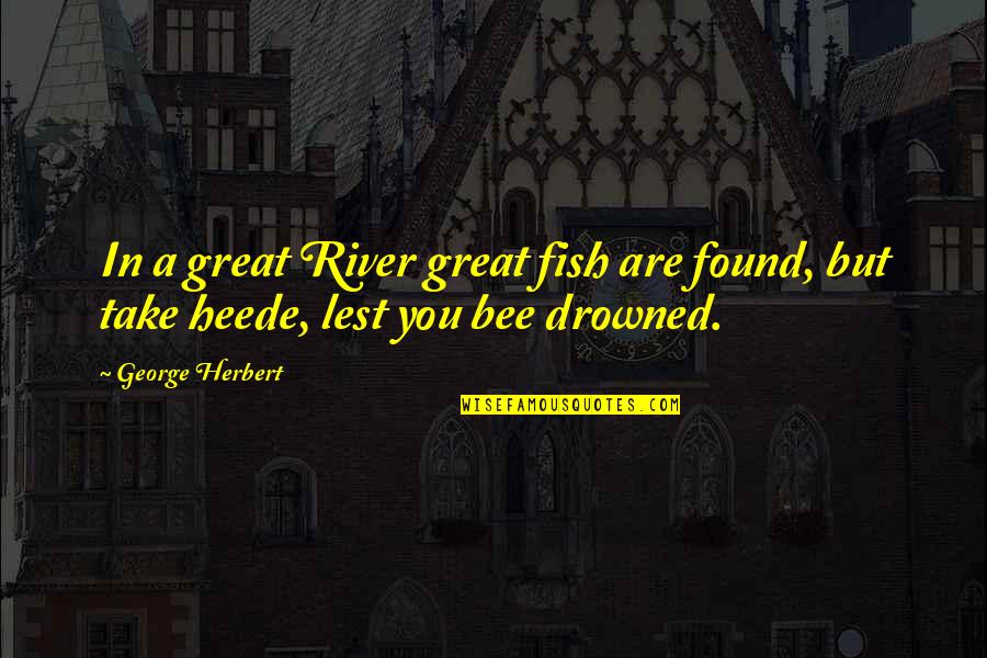 Helmsman's Quotes By George Herbert: In a great River great fish are found,