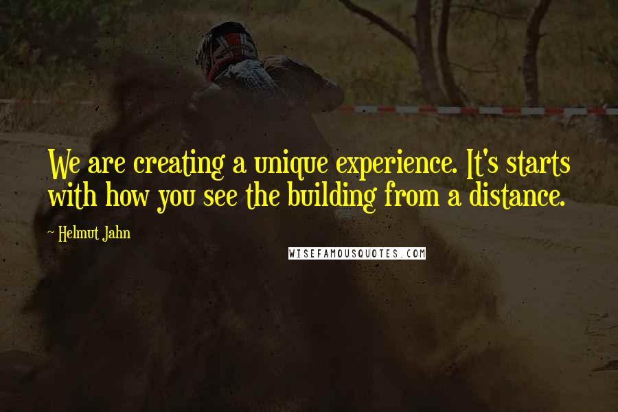 Helmut Jahn quotes: We are creating a unique experience. It's starts with how you see the building from a distance.