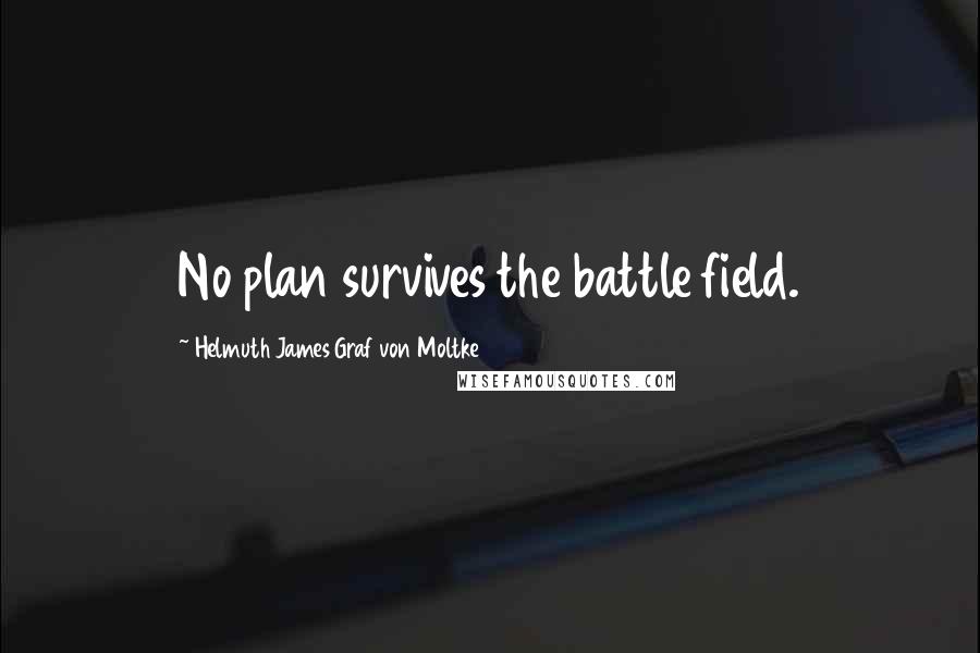 Helmuth James Graf Von Moltke quotes: No plan survives the battle field.