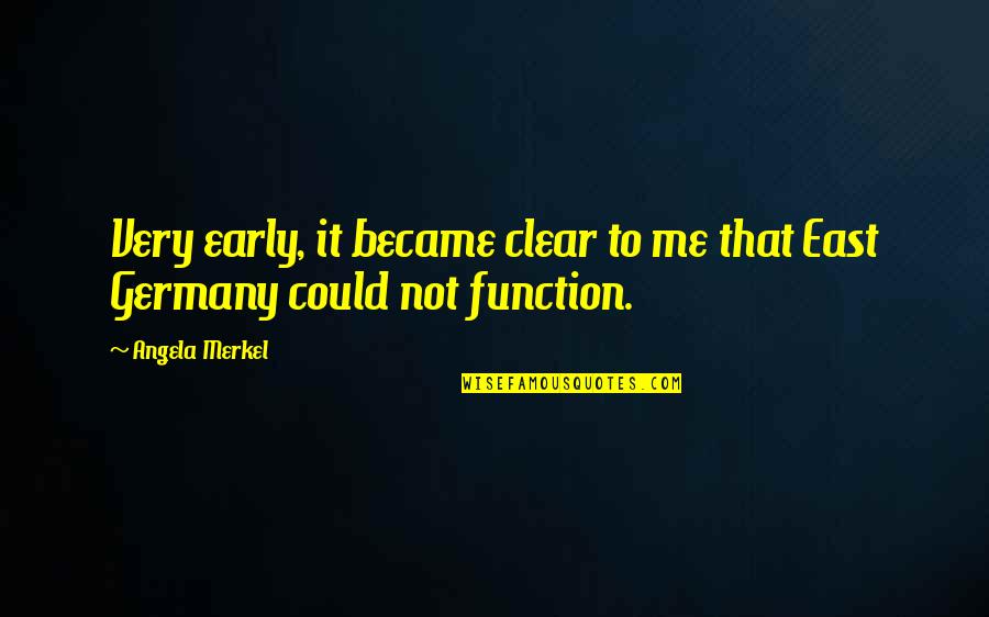 Helmy Eltoukhy Quotes By Angela Merkel: Very early, it became clear to me that