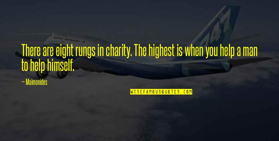 Help And Kindness Quotes By Maimonides: There are eight rungs in charity. The highest