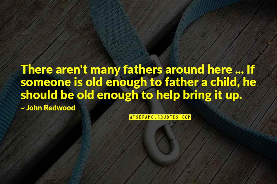 Help To Someone Quotes By John Redwood: There aren't many fathers around here ... If