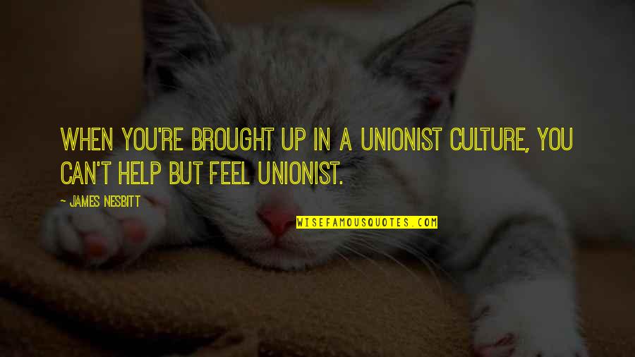 Help When You Can Quotes By James Nesbitt: When you're brought up in a Unionist culture,