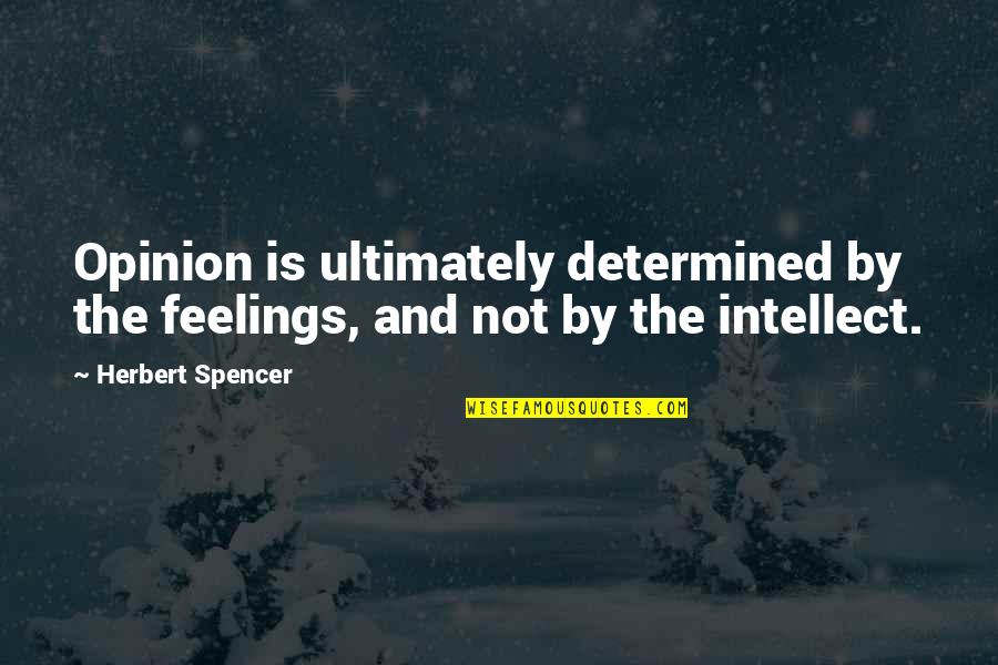 Helpessness Quotes By Herbert Spencer: Opinion is ultimately determined by the feelings, and