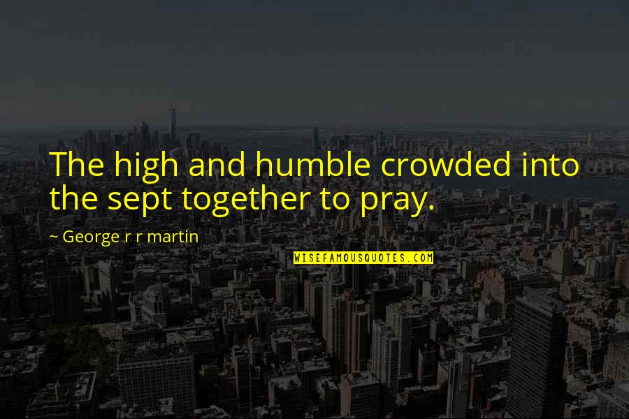 Helping Other Countries Quotes By George R R Martin: The high and humble crowded into the sept