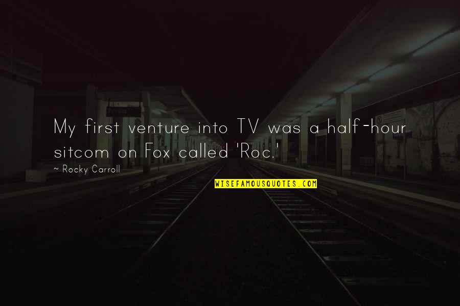 Heltzel Family Quotes By Rocky Carroll: My first venture into TV was a half-hour