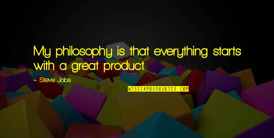 Hemasiri Halpita Quotes By Steve Jobs: My philosophy is that everything starts with a