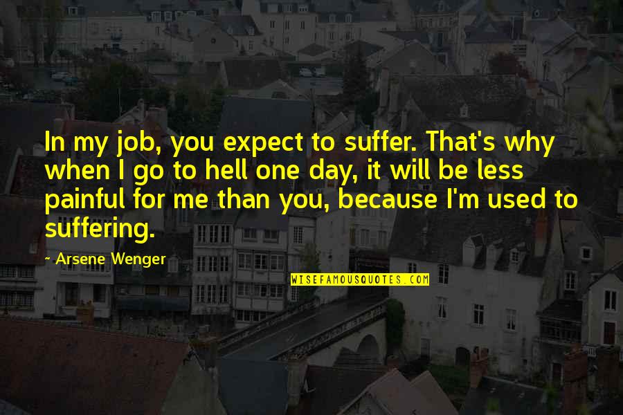 Hemophiliac 50 Quotes By Arsene Wenger: In my job, you expect to suffer. That's