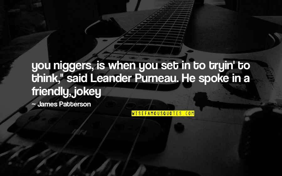 Hemorroids Quotes By James Patterson: you niggers, is when you set in to Hemorroids Quotes By James Patterson: you niggers, is when you set in to