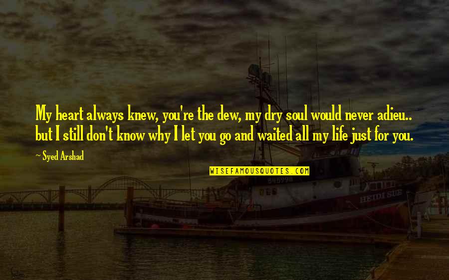 Hencid T L Quotes By Syed Arshad: My heart always knew, you're the dew, my