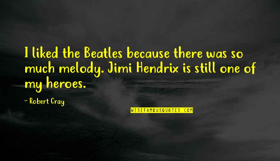 Hendrix's Quotes By Robert Cray: I liked the Beatles because there was so