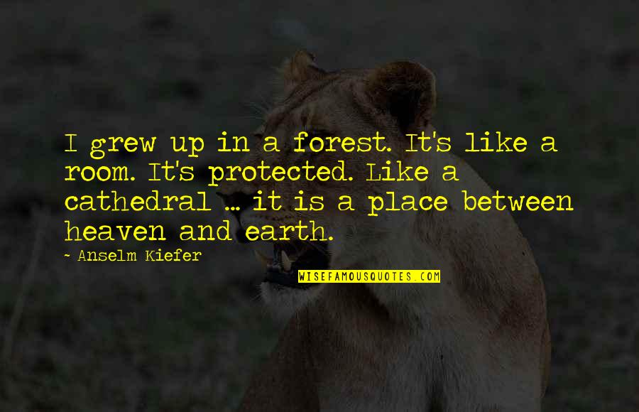 Hengersor Quotes By Anselm Kiefer: I grew up in a forest. It's like