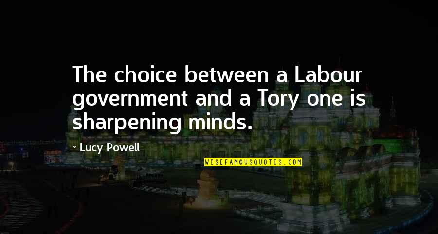 Henneberts Sign Quotes By Lucy Powell: The choice between a Labour government and a