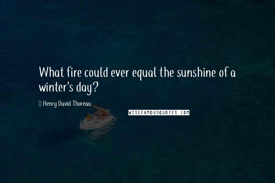 Henry David Thoreau quotes: What fire could ever equal the sunshine of a winter's day?