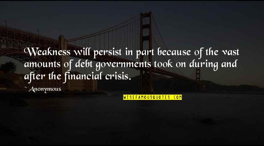 Henry Fowler Quotes By Anonymous: Weakness will persist in part because of the