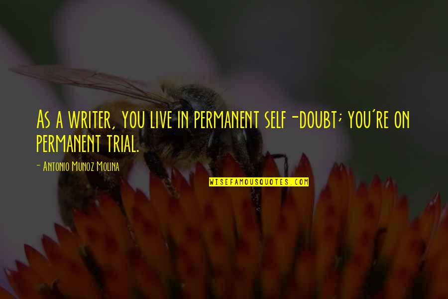 Henry In Lord Of The Flies Quotes By Antonio Munoz Molina: As a writer, you live in permanent self-doubt; Henry In Lord Of The Flies Quotes By Antonio Munoz Molina: As a writer, you live in permanent self-doubt;
