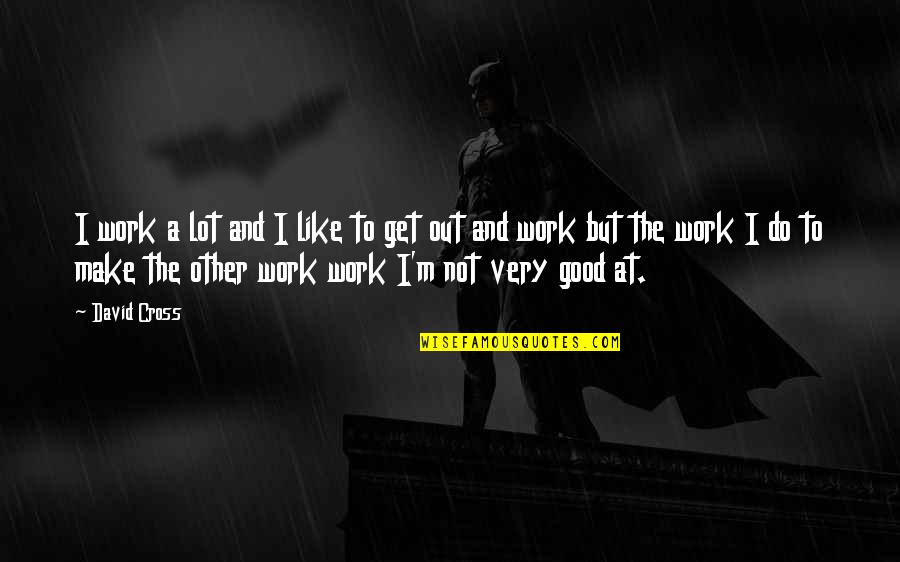 Henry Lamontagne Quotes By David Cross: I work a lot and I like to Henry Lamontagne Quotes By David Cross: I work a lot and I like to