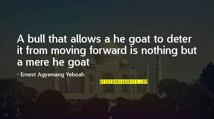 Henry Of Navarre Quotes By Ernest Agyemang Yeboah: A bull that allows a he goat to