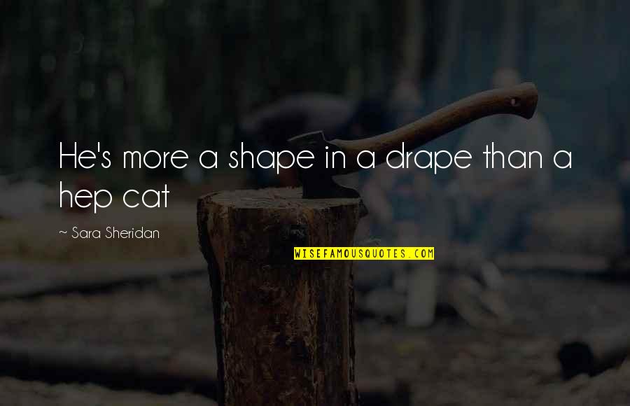 Hepcat Quotes By Sara Sheridan: He's more a shape in a drape than