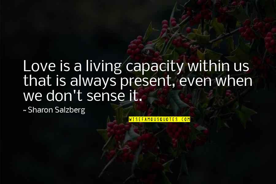 Hepster Quotes By Sharon Salzberg: Love is a living capacity within us that