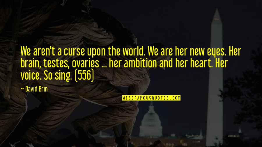 Her Heart Quotes By David Brin: We aren't a curse upon the world. We