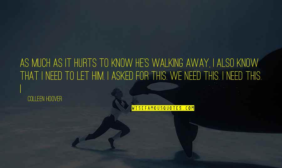 Herabouts Quotes By Colleen Hoover: As much as it hurts to know he's