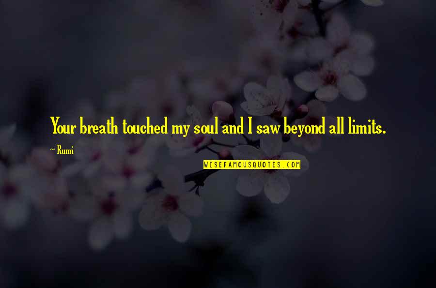 Herakles Wikipedia Quotes By Rumi: Your breath touched my soul and I saw
