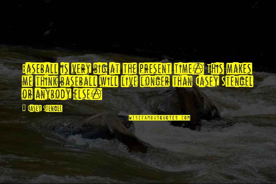 Herapath Quotes By Casey Stengel: Baseball is very big at the present time.