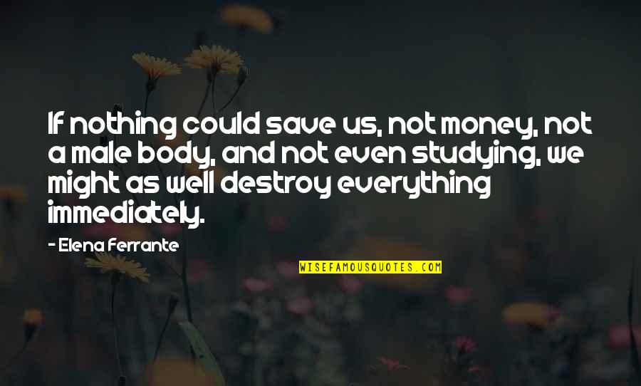 Herausragend Quotes By Elena Ferrante: If nothing could save us, not money, not Herausragend Quotes By Elena Ferrante: If nothing could save us, not money, not