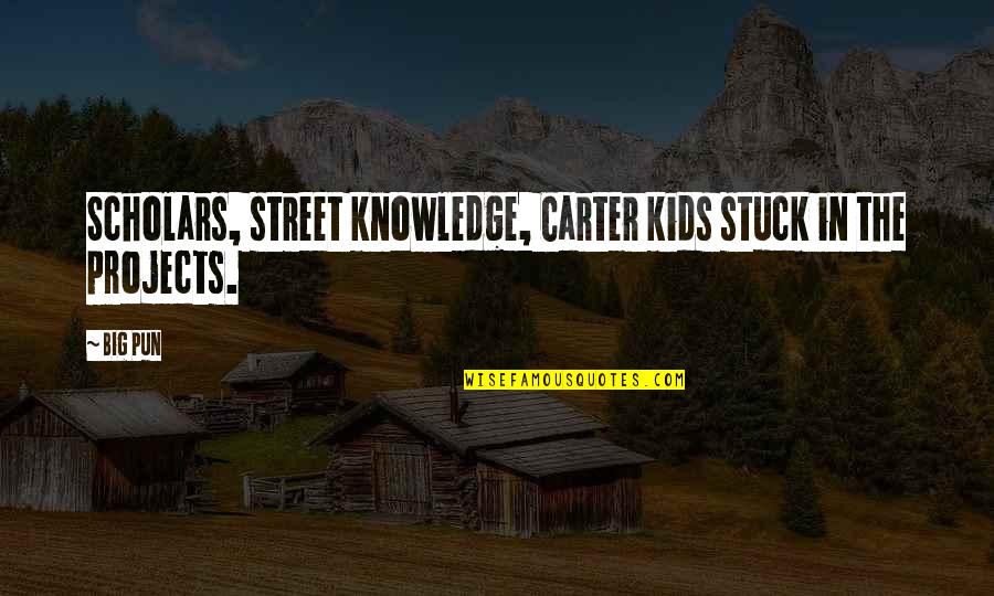 Herbert Hauptman Quotes By Big Pun: Scholars, street knowledge, Carter kids stuck in the