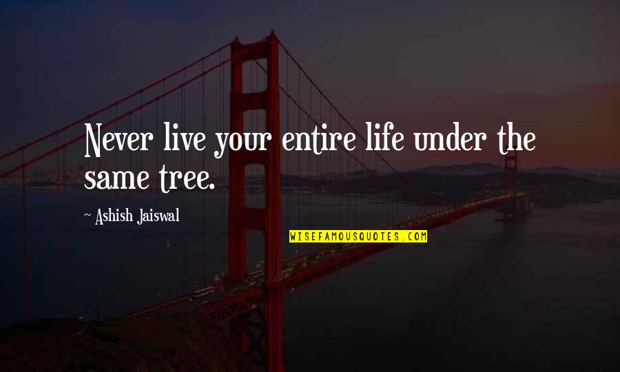 Herbie Archie Weller Quotes By Ashish Jaiswal: Never live your entire life under the same Herbie Archie Weller Quotes By Ashish Jaiswal: Never live your entire life under the same