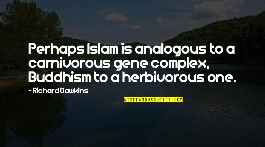 Herbivorous Quotes By Richard Dawkins: Perhaps Islam is analogous to a carnivorous gene