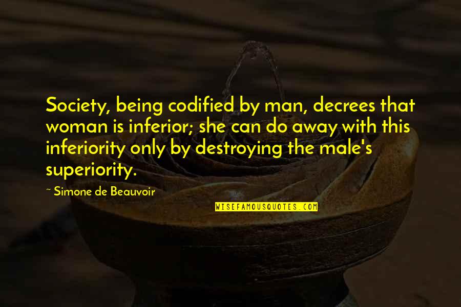 Hercules Stock Quote Quotes By Simone De Beauvoir: Society, being codified by man, decrees that woman