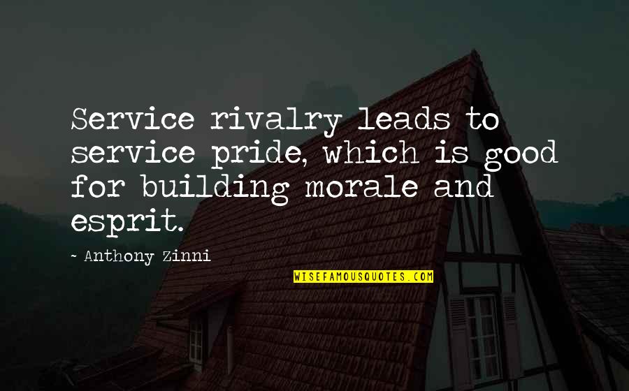 Herd Behaviour Quotes By Anthony Zinni: Service rivalry leads to service pride, which is