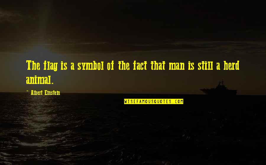 Herd Quotes By Albert Einstein: The flag is a symbol of the fact