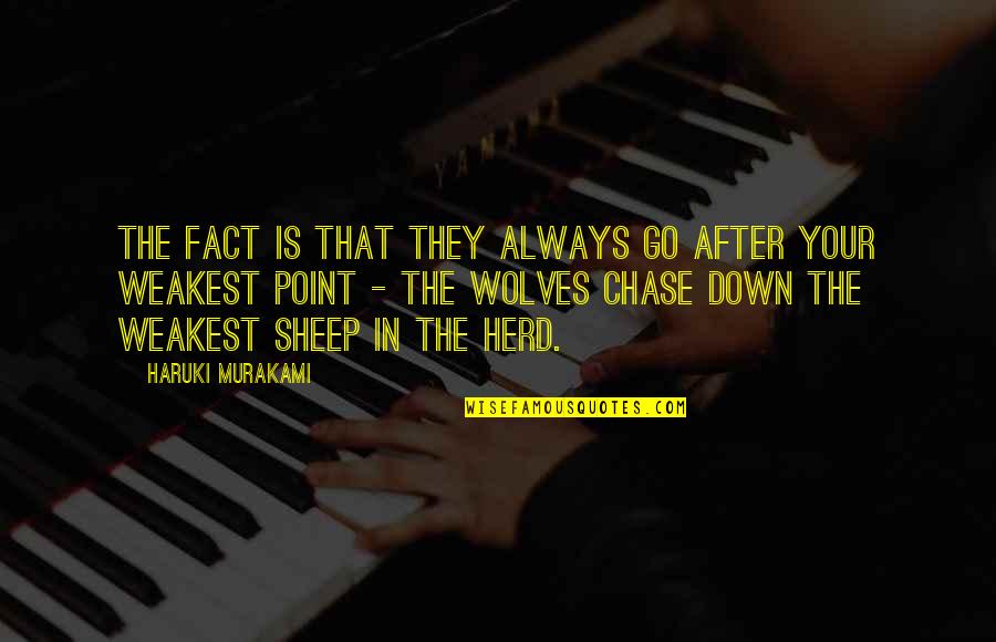 Herd Quotes By Haruki Murakami: The fact is that they always go after