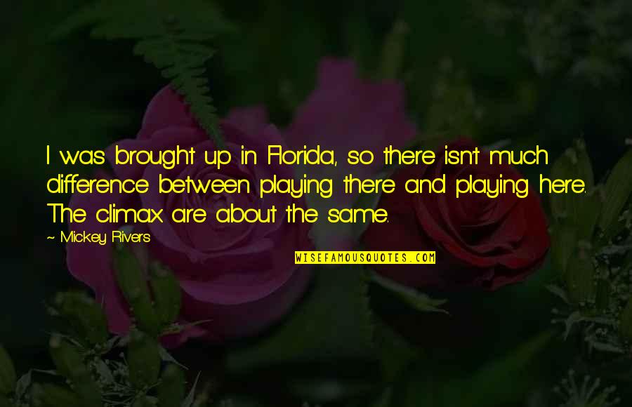 Here And There Quotes By Mickey Rivers: I was brought up in Florida, so there