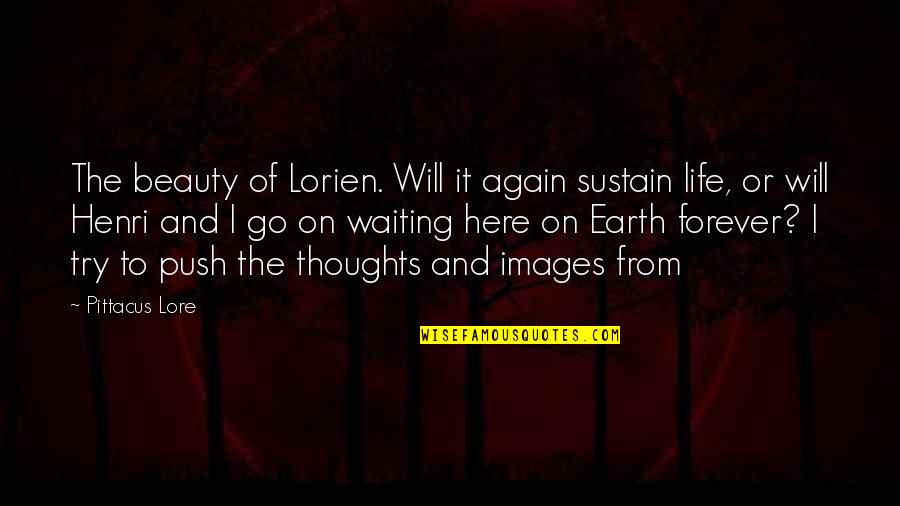 Here I Go Again Quotes By Pittacus Lore: The beauty of Lorien. Will it again sustain
