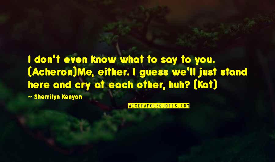Here I Stand Quotes By Sherrilyn Kenyon: I don't even know what to say to Here I Stand Quotes By Sherrilyn Kenyon: I don't even know what to say to
