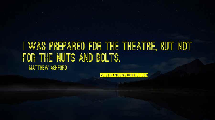 Herein Synonym Quotes By Matthew Ashford: I was prepared for the theatre, but not Herein Synonym Quotes By Matthew Ashford: I was prepared for the theatre, but not