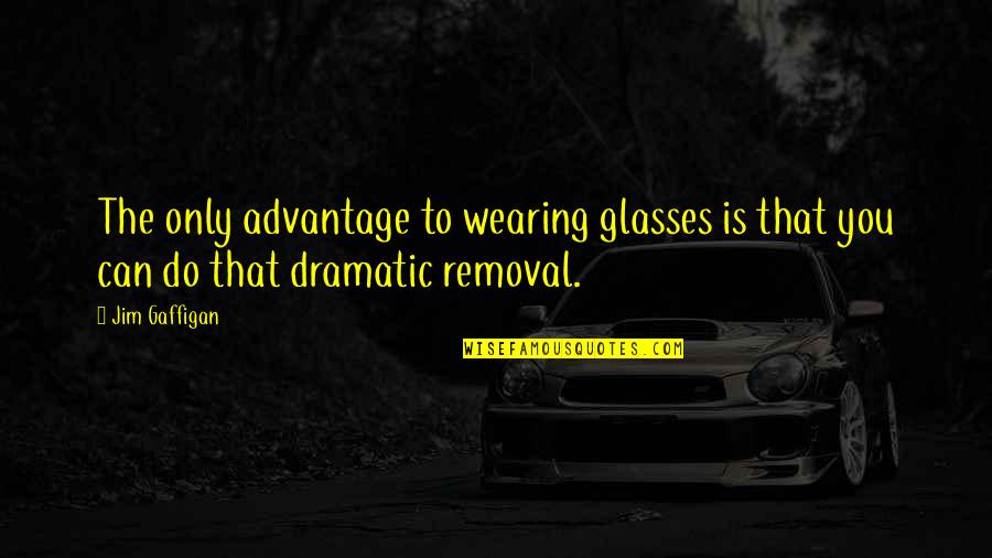 Herisson Nourriture Quotes By Jim Gaffigan: The only advantage to wearing glasses is that
